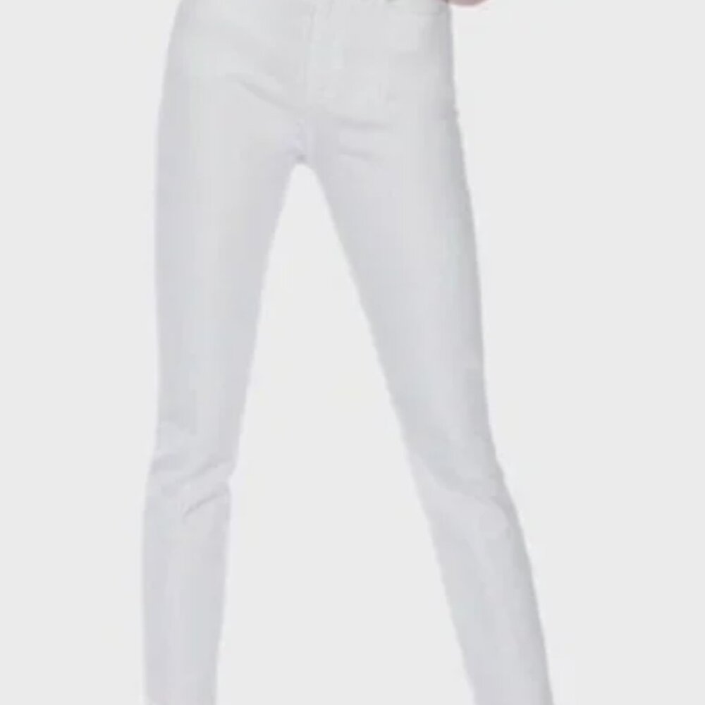 Alice+Olivia Good High Rise Skinny Jeans in White